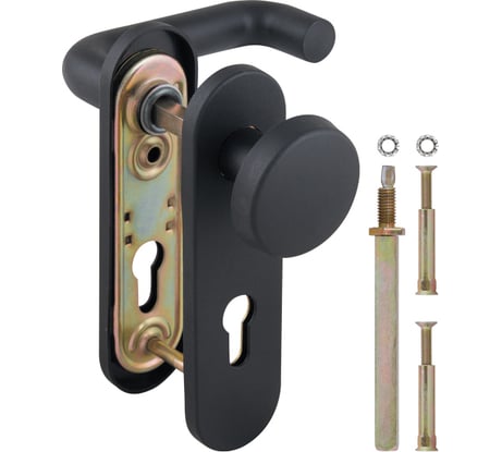 Дверная ручка Fuaro DH-043P-KNOB NE черная, нейлон, квадрат 9x90 мм 36101