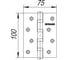 Универсальная петля Fuaro 4BB 100x75x2,5 SB мат. золото 18851 2