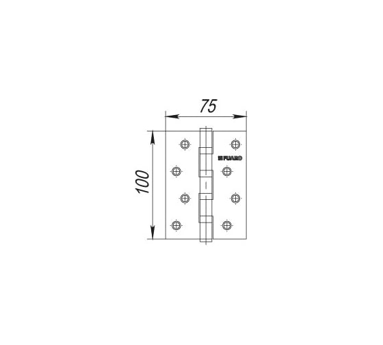 Универсальная петля Fuaro 4BB/BL 100x75x2,5 CF кофе БЛИСТЕР 35671