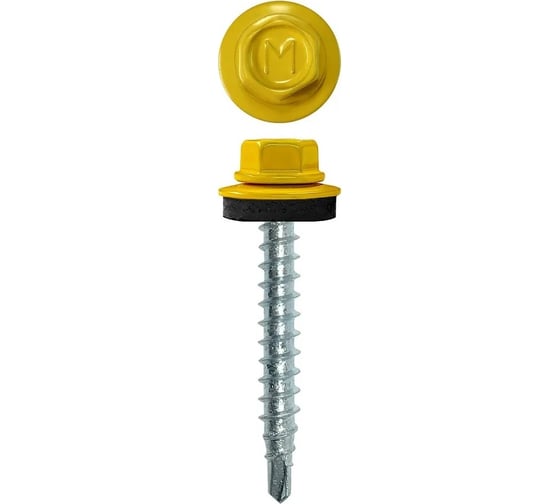 Кровельный саморез Daxmer 4,8x19 RAL 1018 сверло №1, 400 шт 00000404062