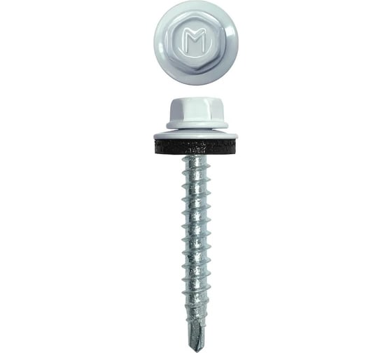 Кровельный саморез Daxmer 4,8x19 RAL 9003 сверло №1, 400 шт 00000349915
