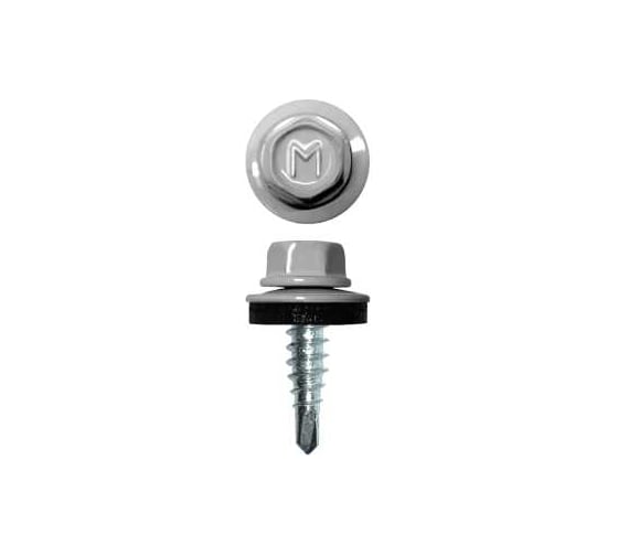 Кровельный саморез Daxmer 4,8x19 RAL 9003 сверло №1, 400 шт 00000349915 1