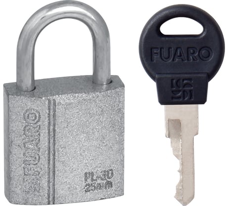 Навесной замок Fuaro PL-3025 25 мм 2 англ. кл. БЛИСТЕР 26287