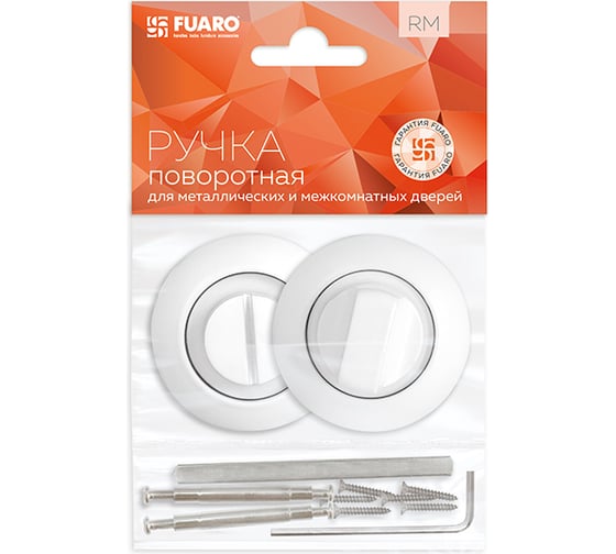Поворотная ручка Fuaro BK6 RM WH-19 белый 40047