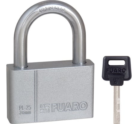 Навесной замок Fuaro PL-2570 70 мм 4 фин. кл. БЛИСТЕР 26397