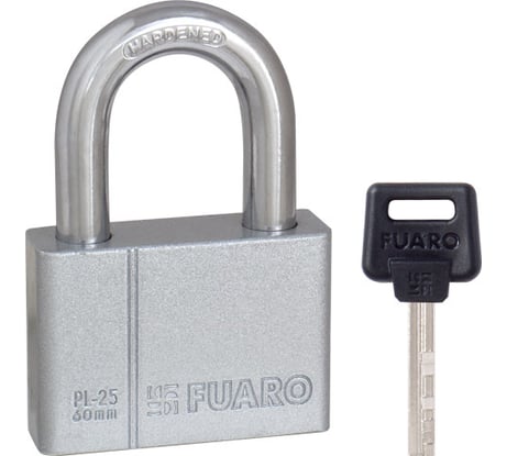Навесной замок Fuaro PL-2560 60 мм 4 фин. кл. БЛИСТЕР 26395