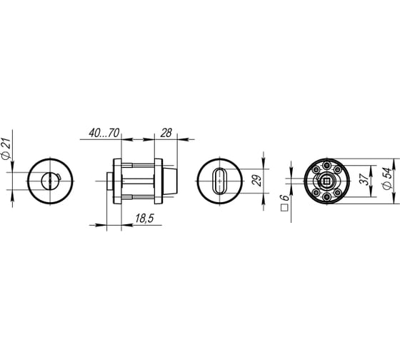 Поворотная ручка Fuaro DSS-02-BK6 нержавейка 35695