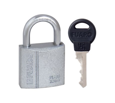 Навесной замок Fuaro PL-3032 32 мм 3 англ. кл. БЛИСТЕР 26337