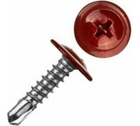 Саморез STARFIX 4.2x19 мм, с прессшайбой, цинк, со сверлом, RAL 3005, 1000 шт. в картонной упаковке SMC3-58822-1000