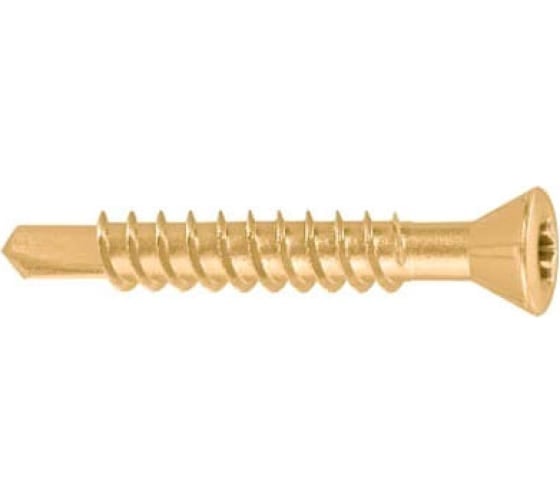 Шуруп для полов и паркета STARFIX 3.2x35 мм, желтый цинк, TORX10, 500 шт. в картонной упаковке SM-19803-500 1