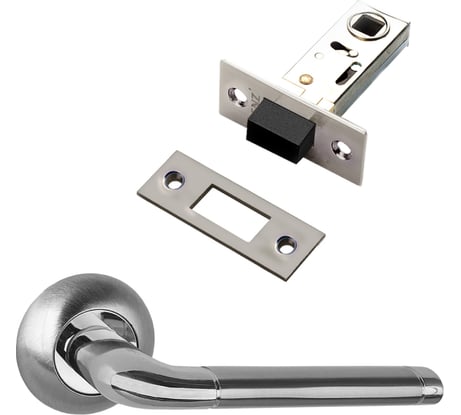 Комплект для межкомнатной двери PAULINIDOR ручки 503-08, защелка магнитная 5-50, никель матовый 503-085-50SN