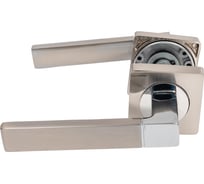 Комплект для межкомнатной двери PAULINIDOR ручки 521-02 + защелка 5096 + завертка AL 02 + врезные петли 2 шт., никель матовый 521-025096AL024SSN