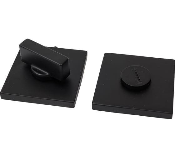 Комплект для межкомнатной двери PAULINIDOR ручки 541-03 slim, защелка 5-45PL, завертка AL 03 slim, задвижка BK45, черный 541-03slim5-45AL03BK45BL