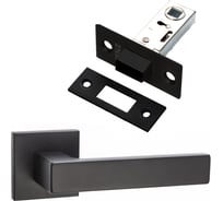 Комплект для межкомнатной двери PAULINIDOR ручки 541-03 slim, защелка магнитная 5-50, черный 541-03slim5-50BL