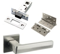 Комплект для межкомнатной двери PAULINIDOR ручки 541-03 slim, защелка магнитная 5-50, врезные петли 2 шт., никель 541-03slim5-504SSN