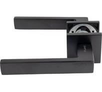 Комплект для межкомнатной двери PAULINIDOR ручки 541-03 slim + сантехническая магнитная защелка 5096 + завертка AL 03 slim + петли, 2 шт., черный 541-03slim5096AL032SBL