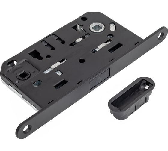 Комплект для межкомнатной двери PAULINIDOR ручки 541-03 slim + сантехническая магнитная защелка 5096 + завертка AL 03 slim + петли, 2 шт., черный 541-03slim5096AL032SBL