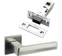 Комплект для межкомнатной двери PAULINIDOR ручки 541-03 slim, защелка магнитная 5-50, никель 541-03slim5-50SN