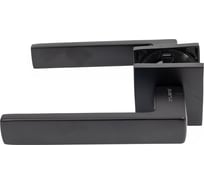 Комплект для межкомнатной двери PAULINIDOR ручки 541-03 slim, сантехническая магнитная защелка 5096, черный 541-03slim5096BL