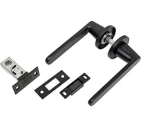 Комплект для межкомнатной двери PAULINIDOR ручки 545-06 slim, защелка магнитная 5-50, черный 545-06slim5-50BL