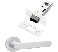 Комплект для межкомнатной двери PAULINIDOR ручки 545-06 slim, защелка магнитная 5-50, белый 545-06slim5-50MSW