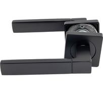 Комплект для межкомнатной двери PAULINIDOR ручки 521-03 + сантехническая защелка 96 PL + завертка AL 03 + петли, 2 шт., черный 521-0396PLAL032SBL