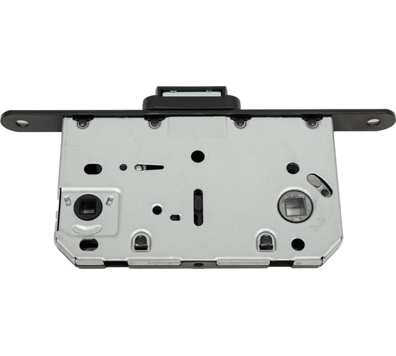 Комплект для межкомнатной двери PAULINIDOR ручки 545-06 slim, сантехническая магнитная защелка 5096, AL 06 slim, черный 545-06slim5096AL06BL