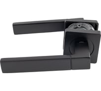 Комплект для межкомнатной двери PAULINIDOR ручки 521-03 + сантехническая магнитная защелка 5096 + завертка AL 03, черный 521-035096AL03BL