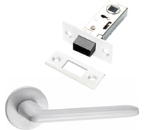 Комплект для межкомнатной двери PAULINIDOR ручки 546-06 slim, защелка магнитная 5-50, белый 546-06slim5-50MSW