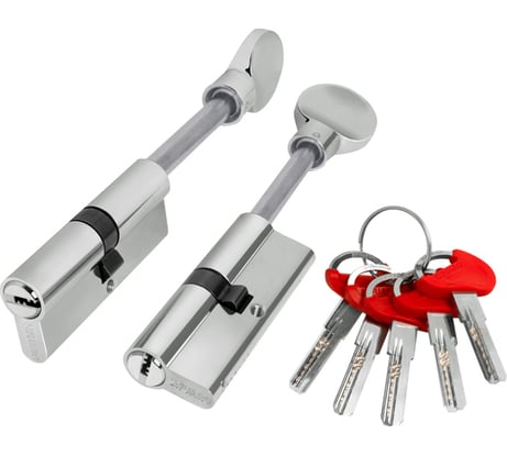 Цилиндровый механизм со штоком Fuaro D-PRO507/95 mm /60+10+25/ CP хром 5 кл. 39173