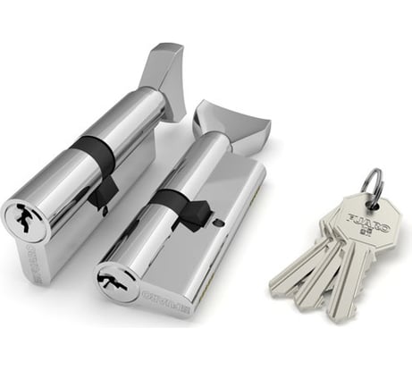 Цилиндровый механизм с вертушкой Fuaro 100 CM 80 mm /35+10+35/ 3 ключа CP хром 23749