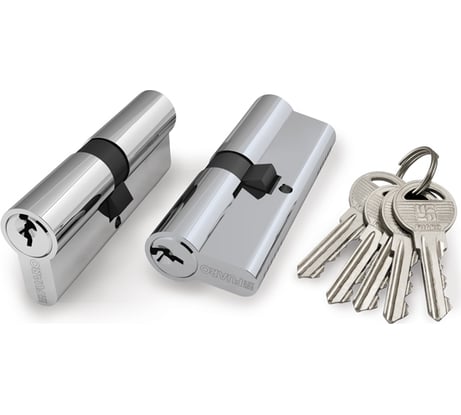 Цилиндровый механизм Fuaro 100 ZA 80 mm /35+10+35/ CP хром 5 кл. 22289