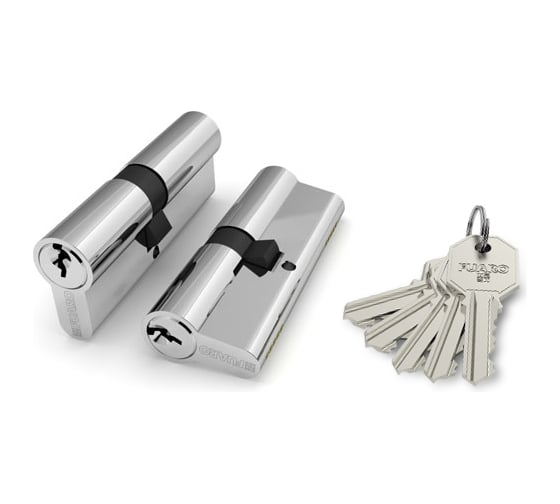 Цилиндровый механизм Fuaro 100 CA 70 mm /30+10+30/ CP хром 5 кл. 29079