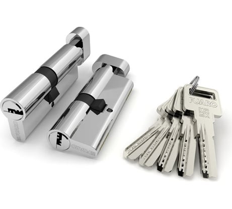Цилиндровый механизм с вертушкой Fuaro R602/60 mm /25+10+25/ CP хром 5 кл. 26127