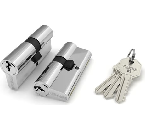 Цилиндровый механизм Fuaro 100 CA 70 mm /30+10+30/ CP хром 3 кл. 18371
