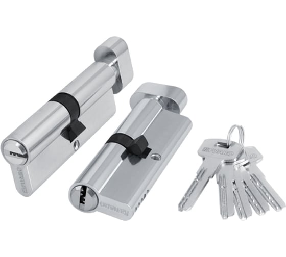 Цилиндровый механизм с вертушкой Fuaro 200 ZM 80 mm /30+10+40/ CP хром 5 кл. 40359