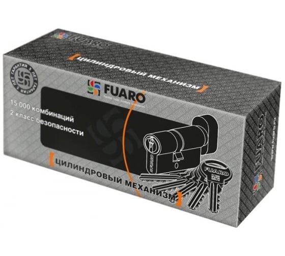 Цилиндровый механизм с вертушкой Fuaro R302/70 mm /30+10+30/ CP хром 5 кл. 27785