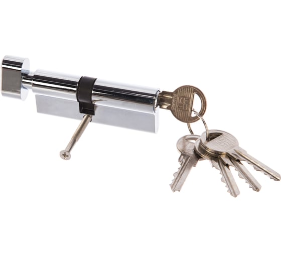 Цилиндровый механизм с вертушкой Fuaro 100 ZM 80 mm /40+10+30/ CP хром 5 кл. 37055