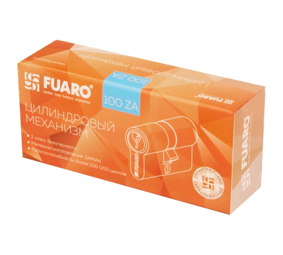 Цилиндровый механизм Fuaro 100 ZA 70 mm /30+10+30/ CP хром 5 кл. 19773