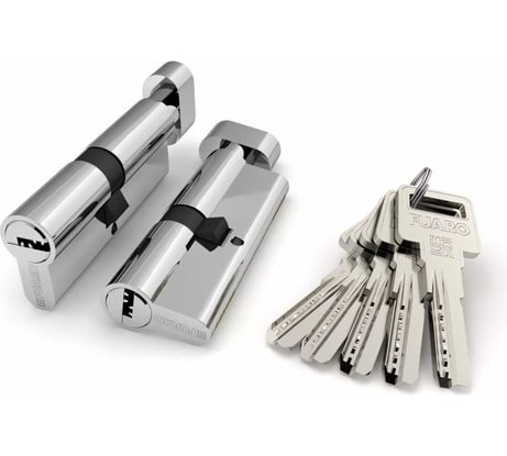 Цилиндровый механизм с вертушкой Fuaro R602/100 mm /45+10+45/ CP хром 5 кл. 30451