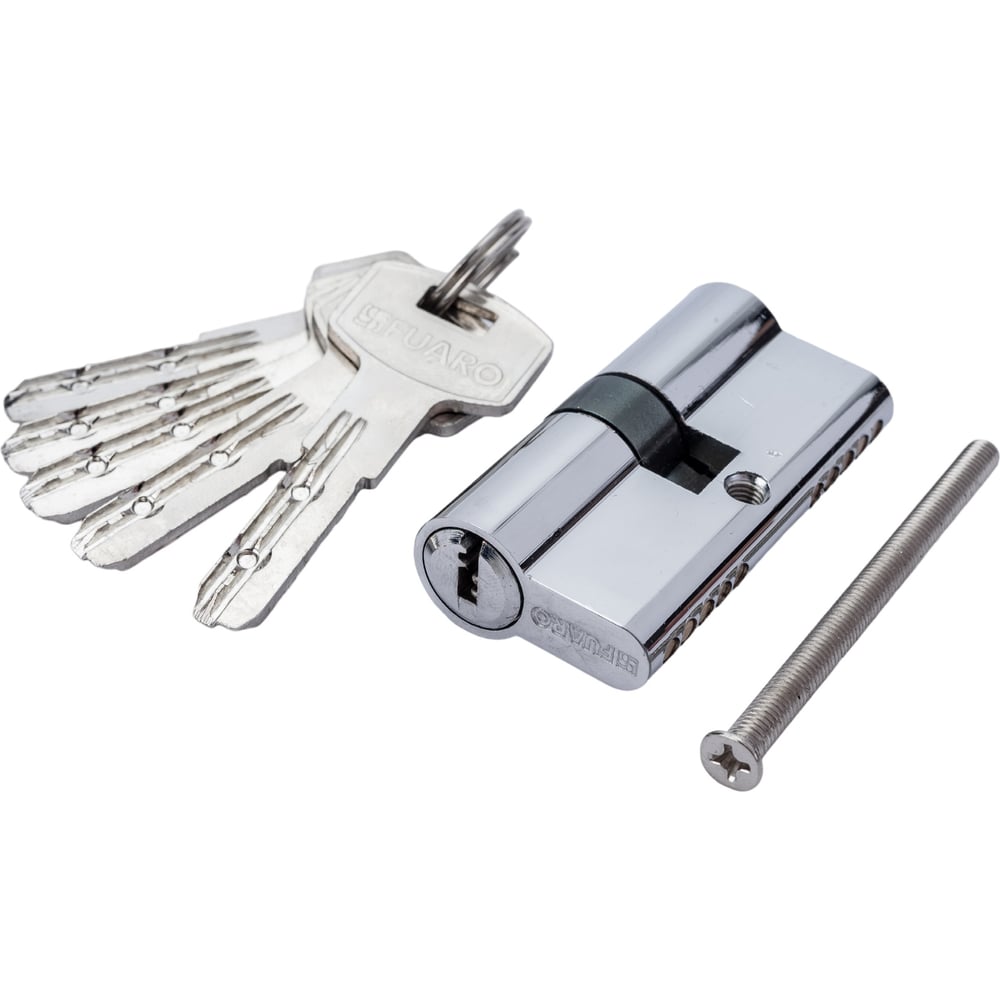 Цилиндровый механизм Fuaro 200 ZA 60 mm /25+10+25/ CP хром 5 кл. 40339 ...