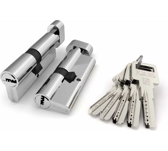 Цилиндровый механизм с вертушкой Fuaro R602/80 mm /35+10+35/ CP хром 5 кл. 26089