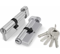 Цилиндровый механизм с вертушкой Fuaro 100 ZM 60 mm /25+10+25/ CP хром 5 кл. 37051