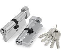 Цилиндровый механизм с вертушкой Fuaro 100 ZM 80 mm /30+10+40/ CP хром 5 кл. 37067