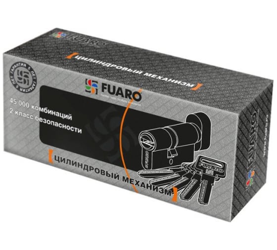 Цилиндровый механизм с вертушкой Fuaro R602/80 mm /40+10+30/ CP хром 5 кл. 30389