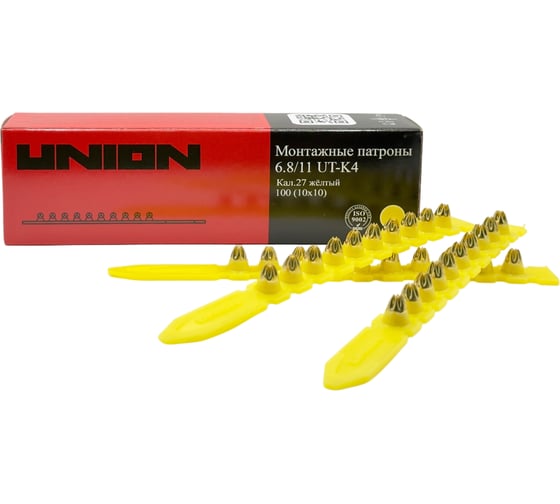 Mонтажные патроны UNION UT-K4 6,8/11 желтый, PREMIUM 100шт 4631170492348 1