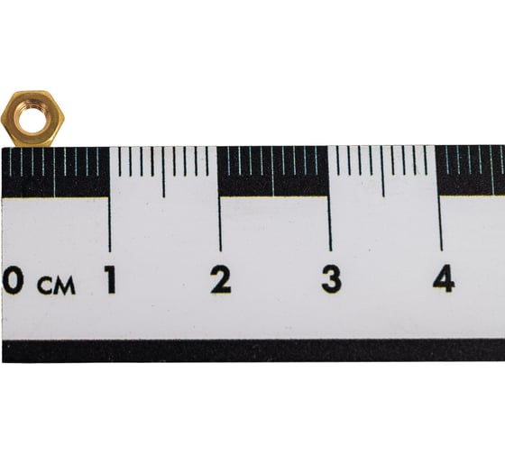 Шестигранная гайка DINFIX DIN 934, латунь, М3 (50 шт) 00-0004268