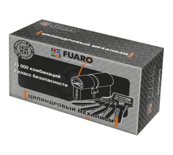 Цилиндровый механизм Fuaro R600/60 mm /25+10+25/ PB латунь 5 кл. 26107