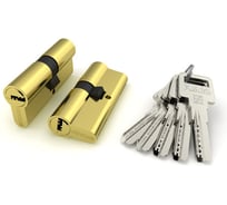 Цилиндровый механизм Fuaro R600/80 mm-BL /35+10+35/ PB латунь 5 кл. БЛИСТЕР 26063