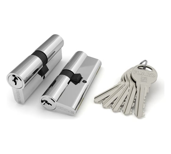 Цилиндровый механизм Fuaro R300/60 mm-BL /25+10+25/ CP хром 5 кл. БЛИСТЕР 26003